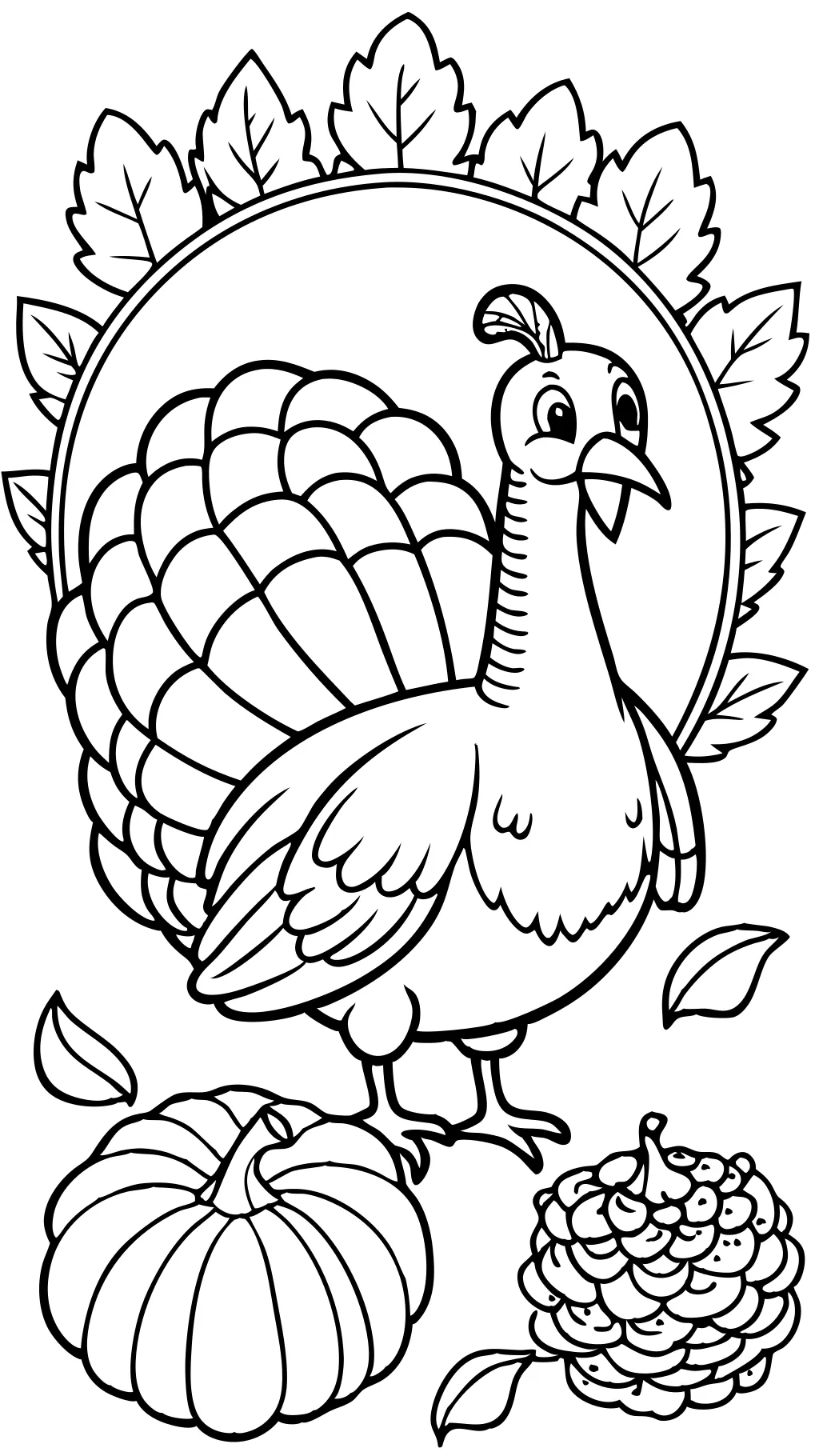 coloring page of turkey